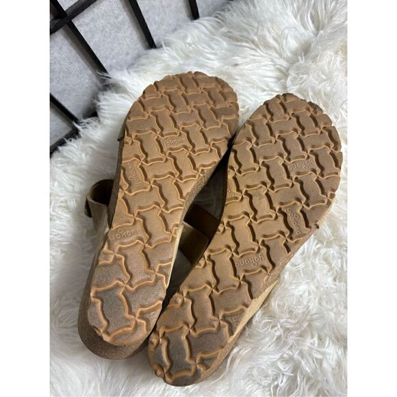 Yokono Tan Strap Leather Wedge Sandals - Picture 6 of 7